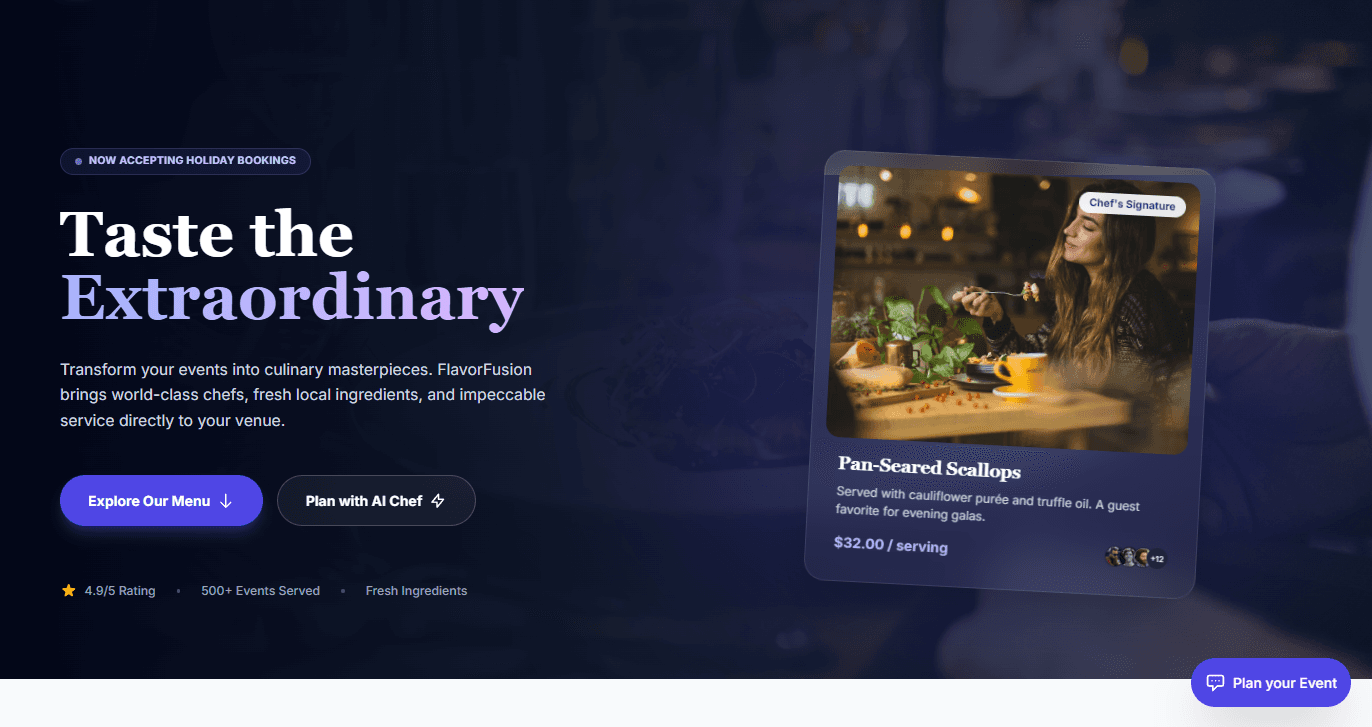 FlavorFusion: Catering Service & Online Ordering Platform