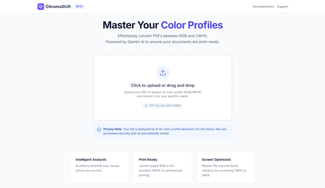 ChromaShift: PDF Color Profile Converter