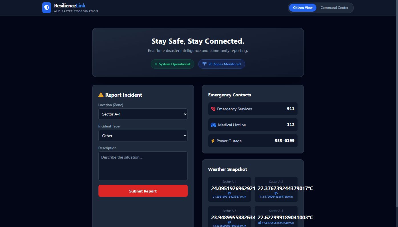 ResilienceLink: AI-Powered Disaster Alert & Coordination